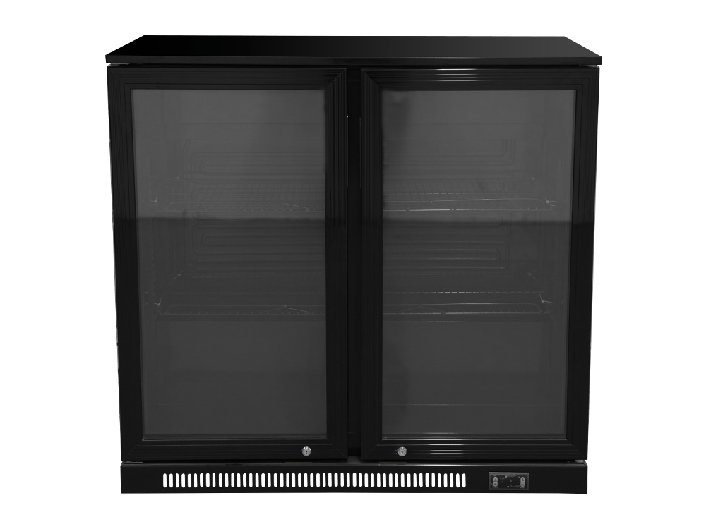 Double-door Spray-coated Back Bar Cooler