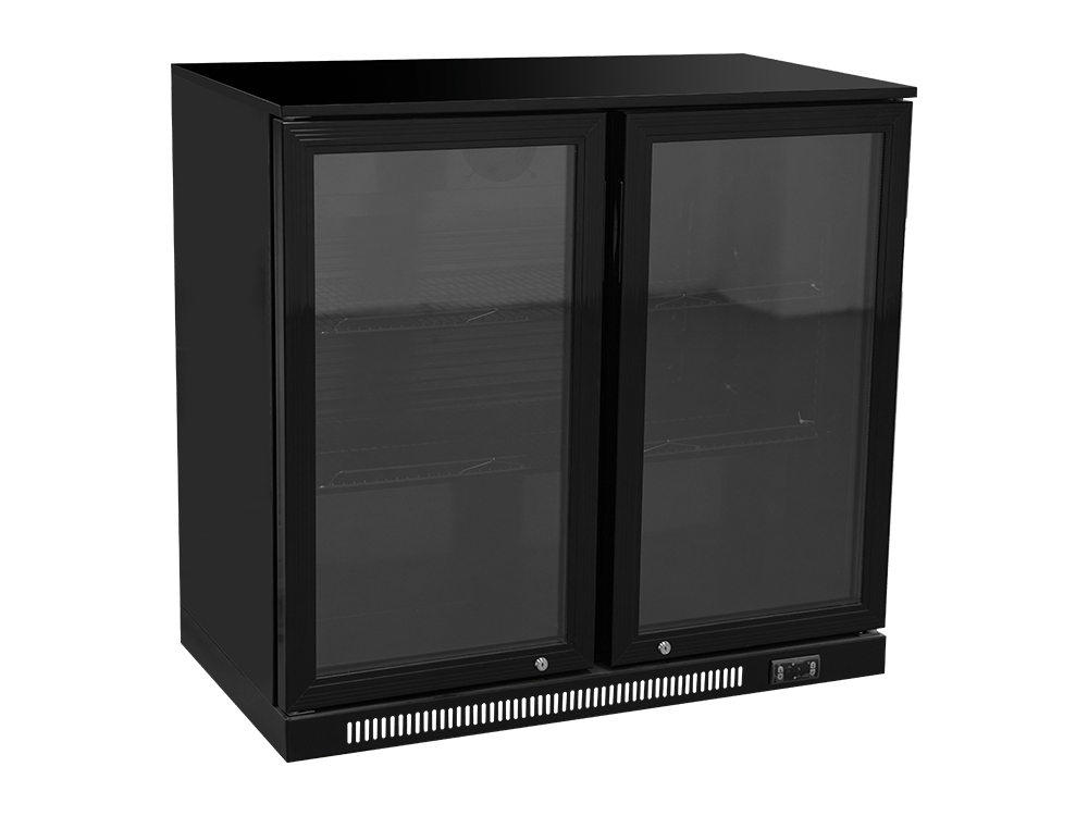 Double-door Spray-coated Back Bar Cooler