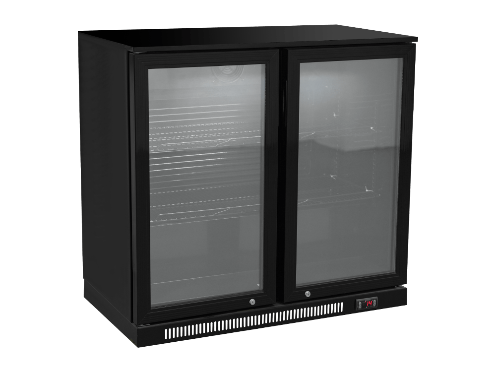 Double-door Spray-coated Back Bar Cooler