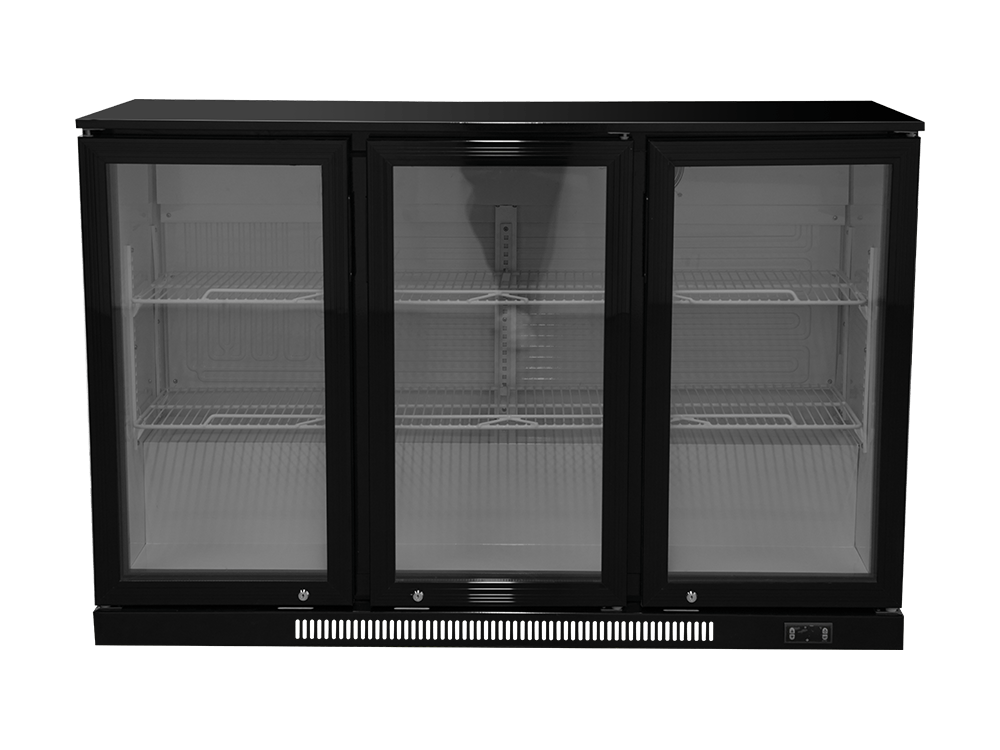 Three-door Plastic-sprayed Back Bar Cooler