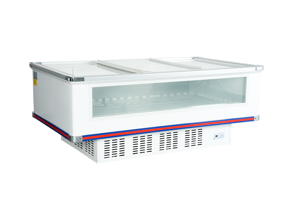 Front Transparent New White Freezer Seafood Showcase