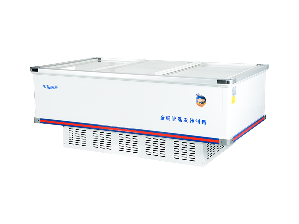 Front Transparent New White Freezer Seafood Showcase