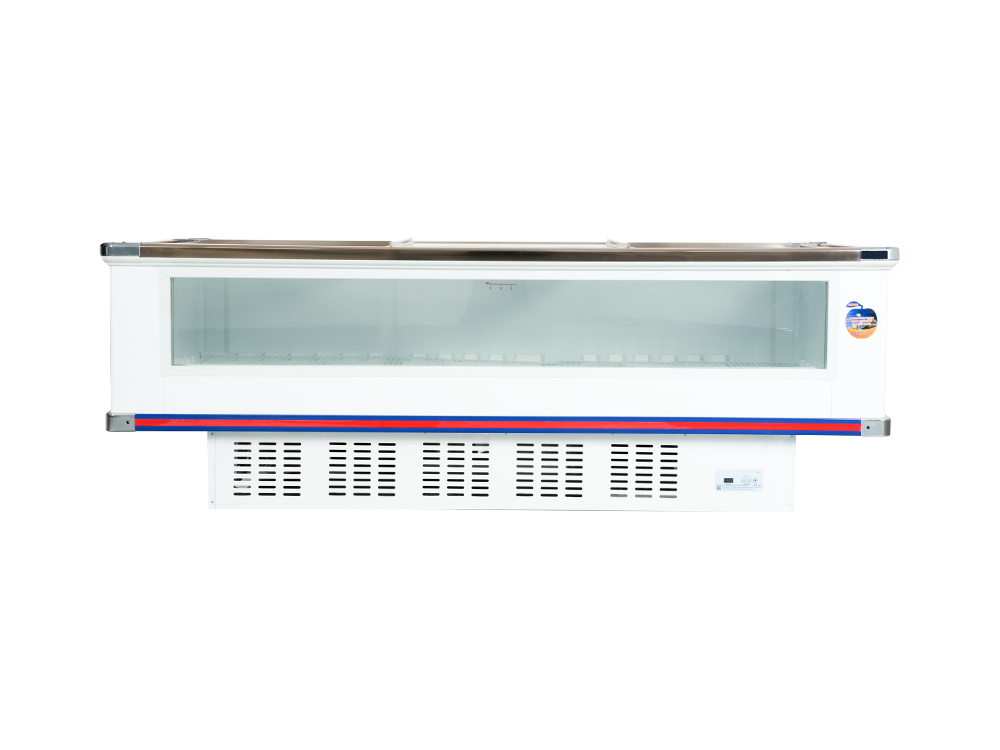 Front Transparent New White Freezer Seafood Showcase