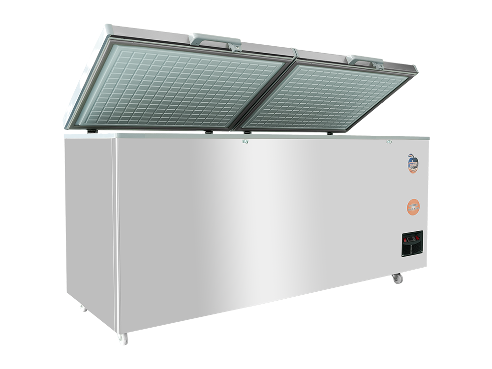Non-magnetic dual-temperature small upright freezer