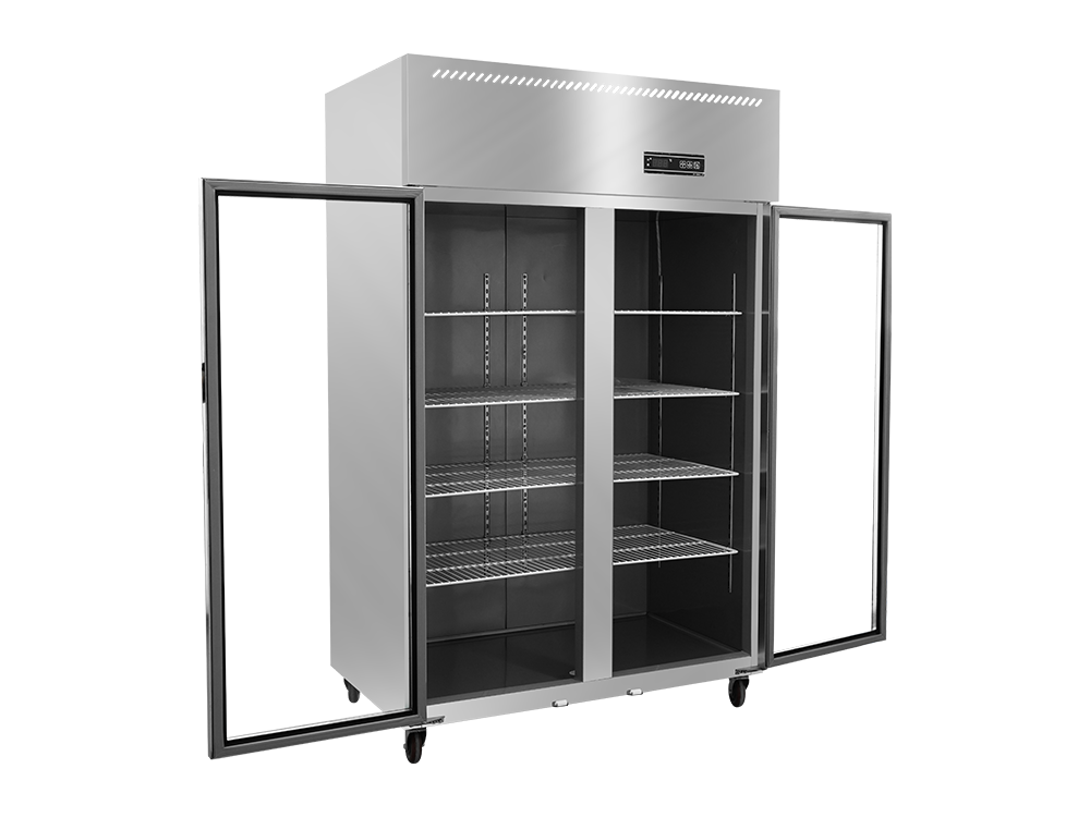 Refrigeration/Freezer 0.5 Double Door Glass Door Fan Cooling
