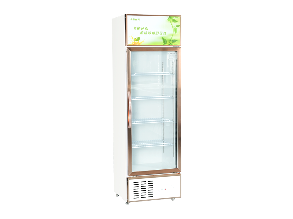 Single door gold with electric heating film air freezer display cabinet